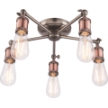 Endon 76336 - Lámpara de focos HAL 5xE27/40W/230V cromo mate/cobre